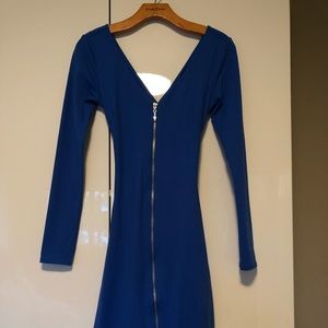 Bebe blue below the knee dress
